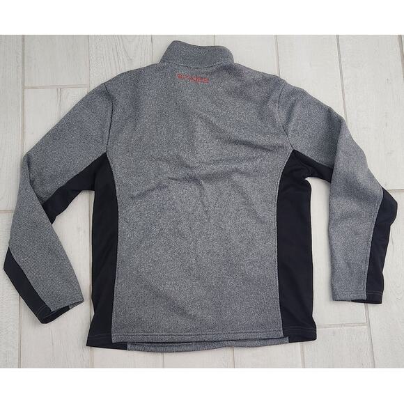 Spyder Fleece Sweater Pullover sz Med Black Gray 1/4 Zip Sweatshirt Performance - Picture 5 of 8